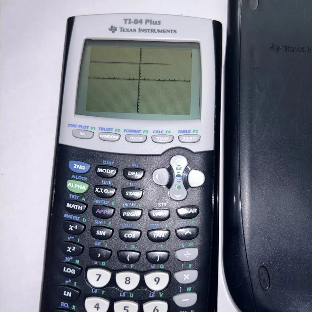 Texas Instrument TI 84 Plus Graphing Calculator W Cover Tested